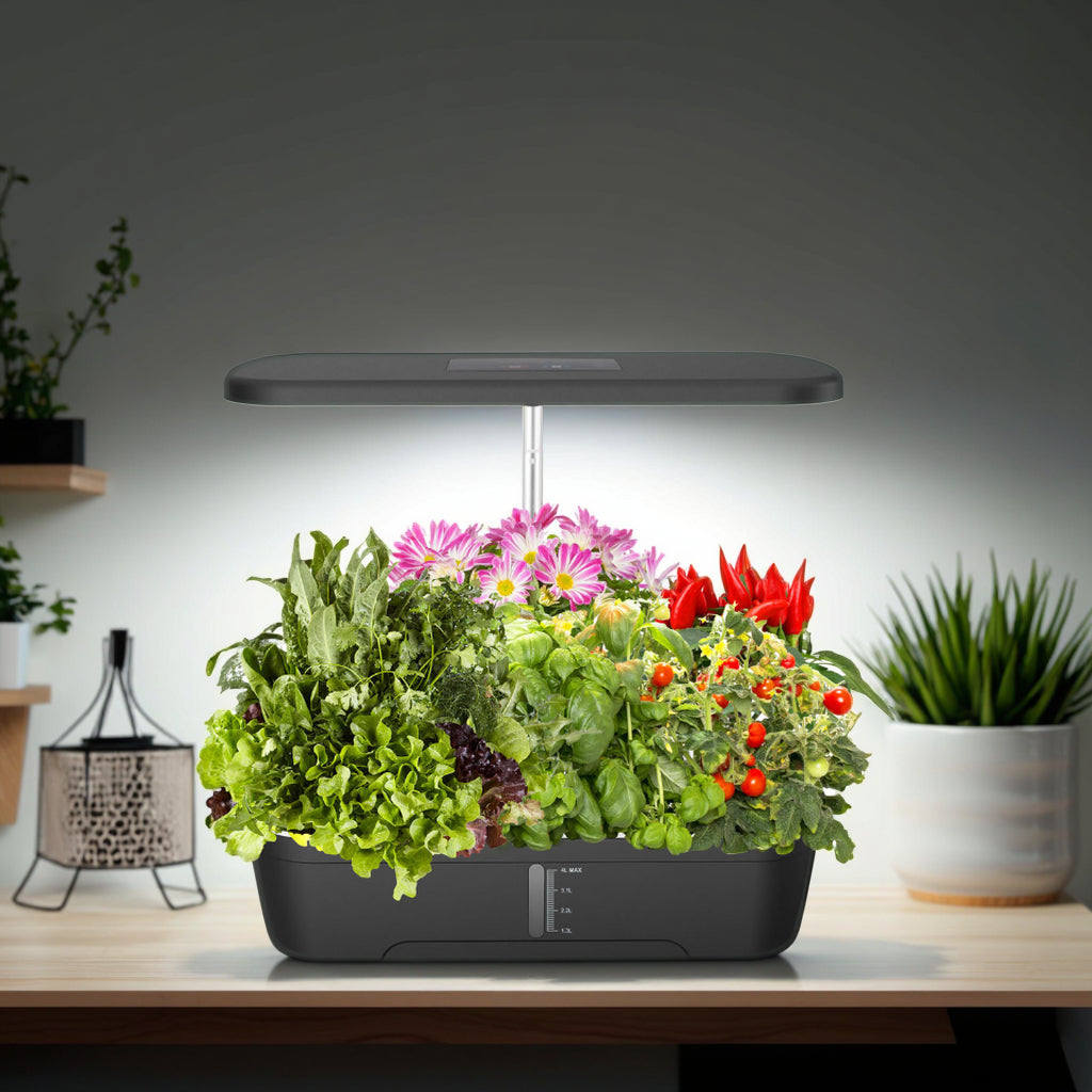 HydroPod 12-Hole Smart Hydroponic Planter with LED Grow Light