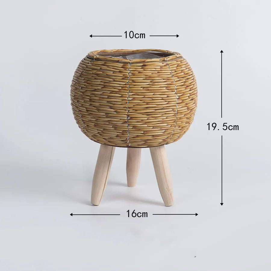 Nordic Weave Rattan Plant Stand