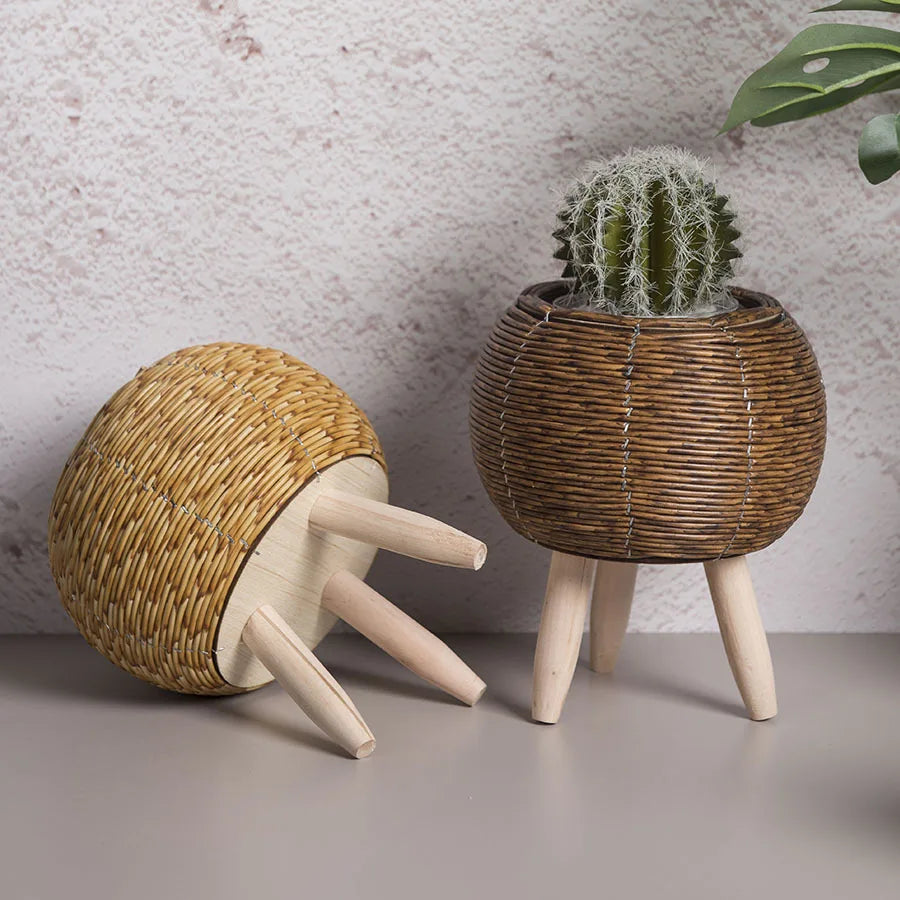 Nordic Weave Rattan Plant Stand