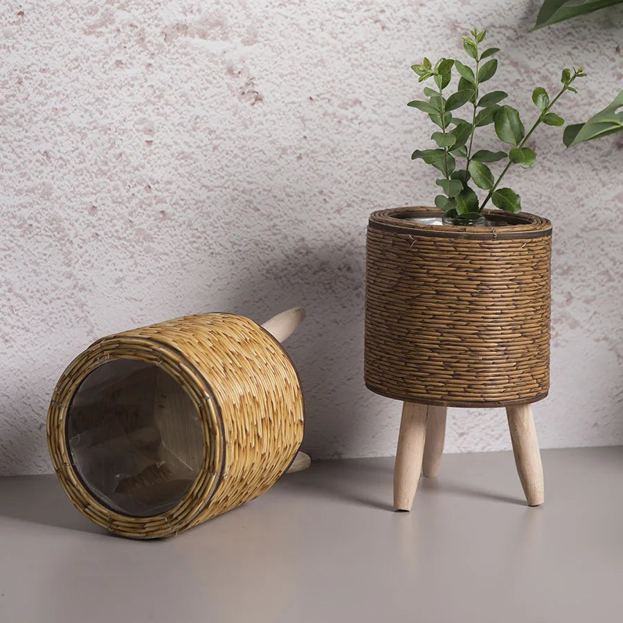 Nordic Weave Rattan Plant Stand