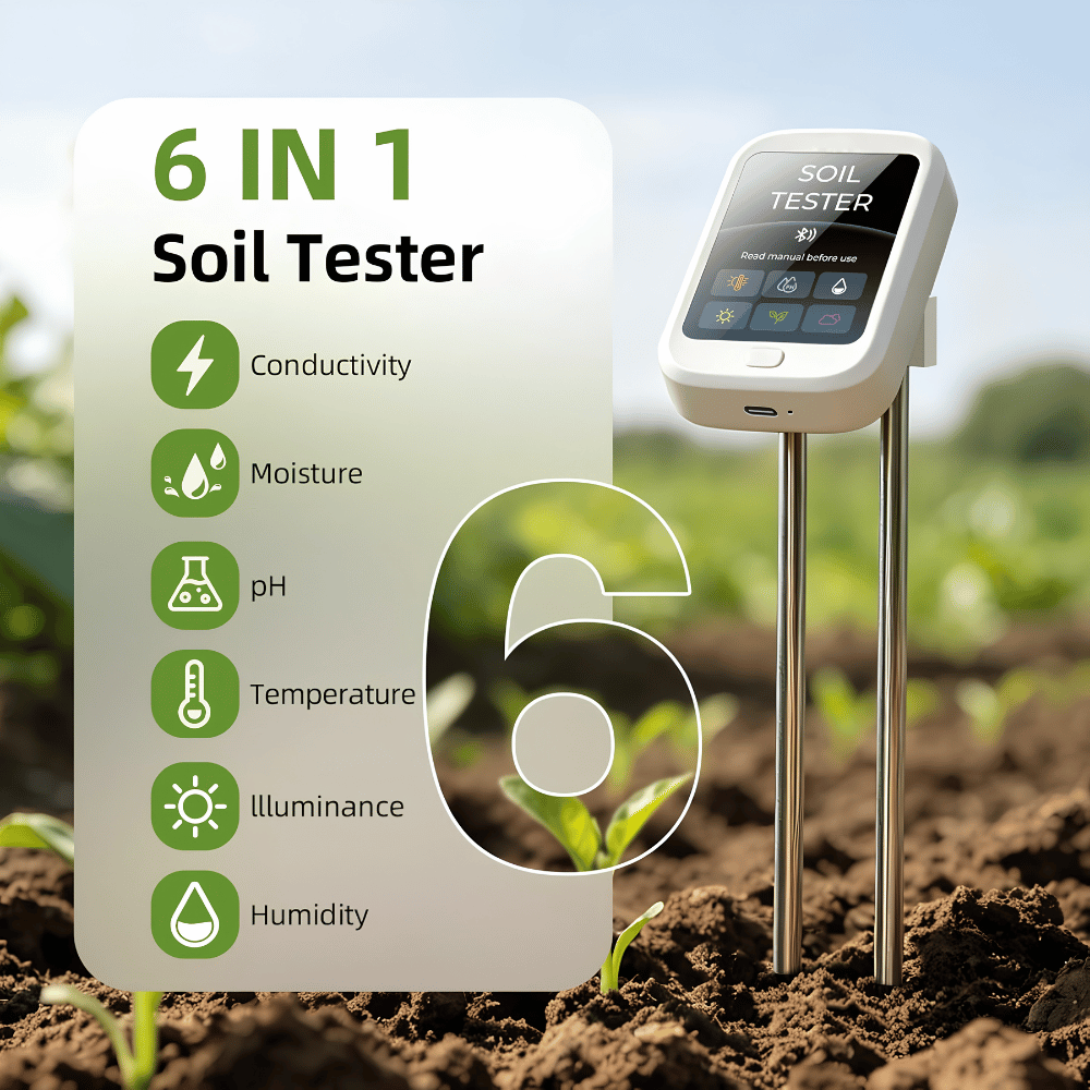 SoilSix 6-in-1 Bluetooth Soil Tester